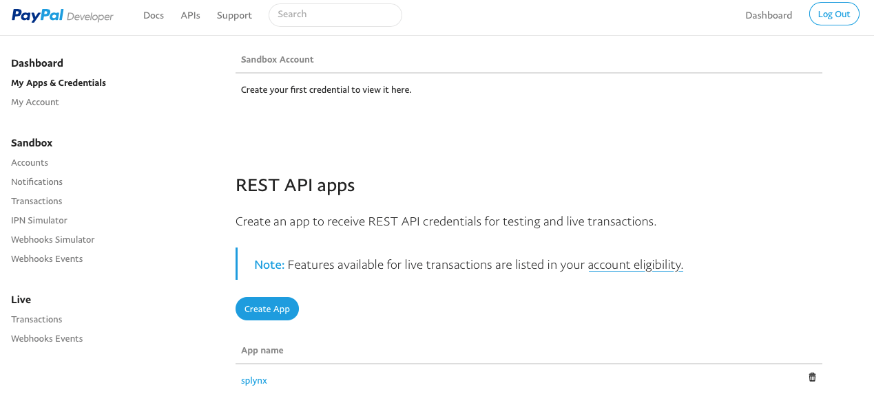 How to add new Rest API application