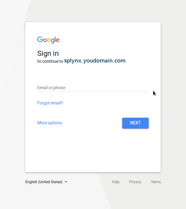 Self-registration in the Splynx portal using Google account