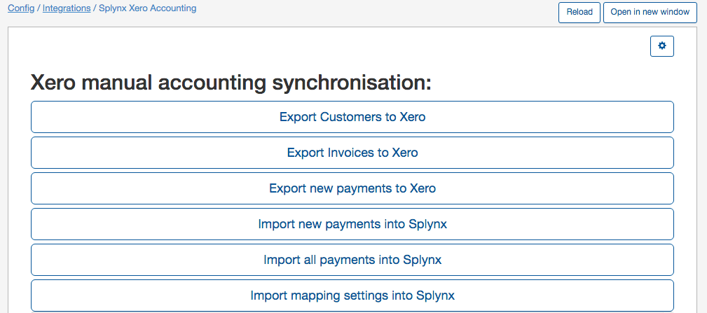 Xero manual accounting synchronization 